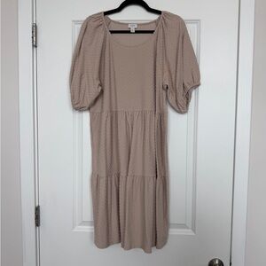 J. Crew Tan Clip Dot Women's Dress - Size XL